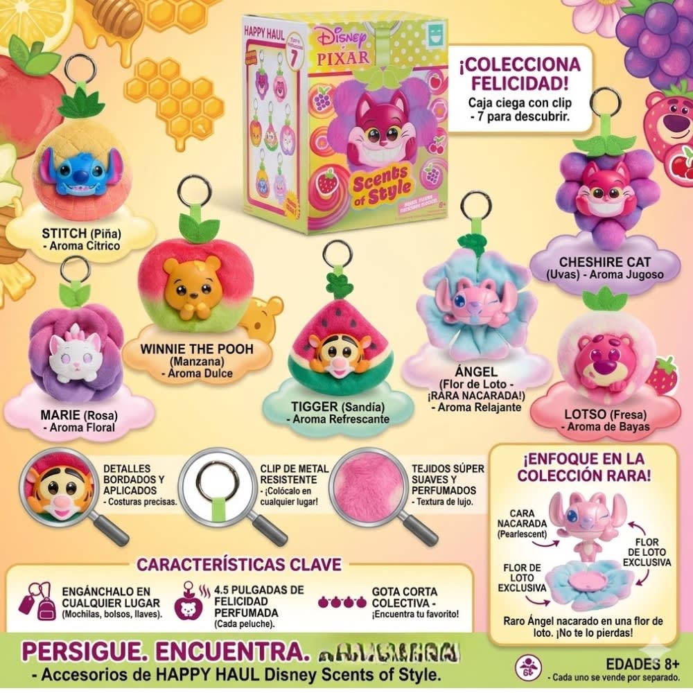 Llavero Peluche Coleccionable Sorpresa con Aroma Charm Disney Scents Of Style y sus personajes2