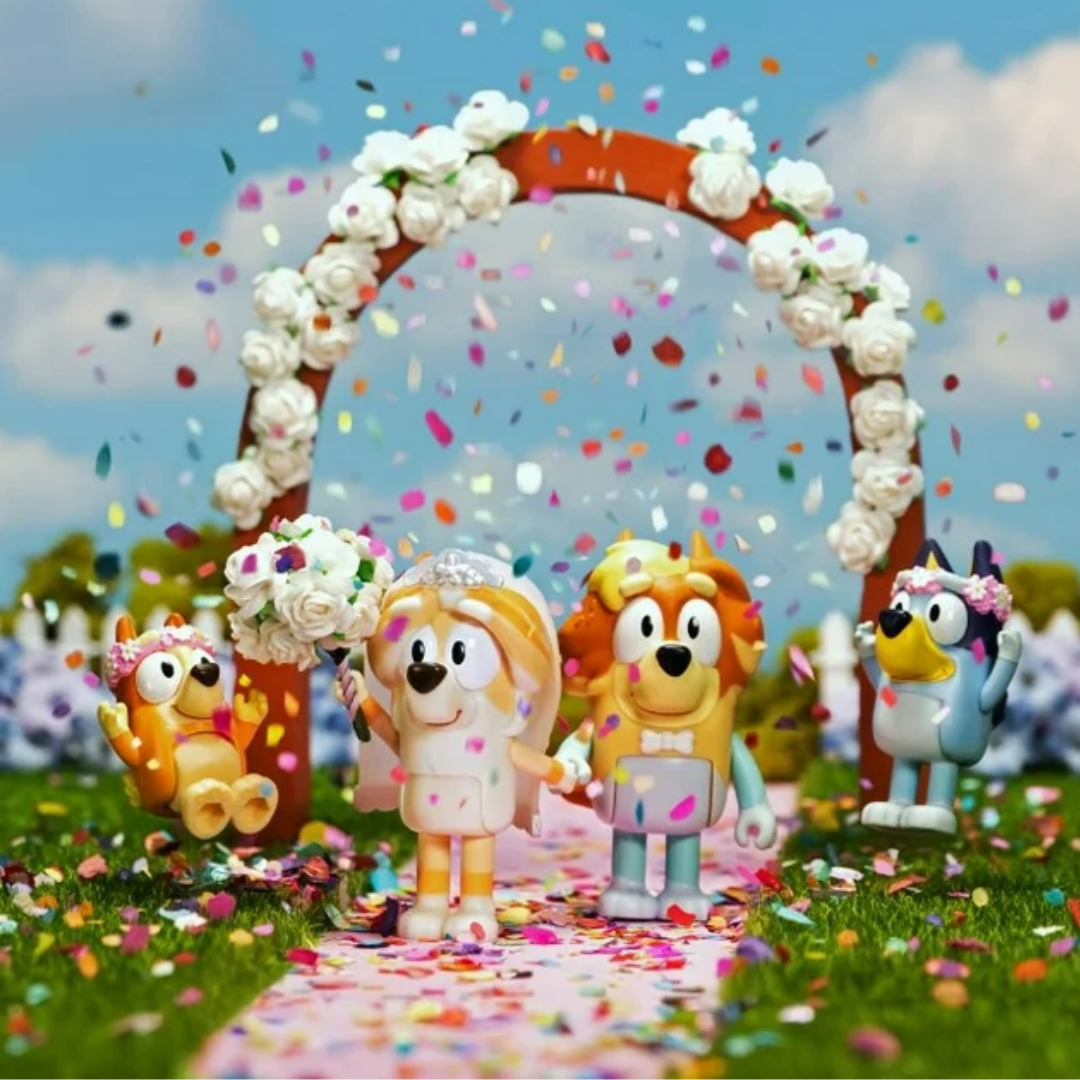 Pack Bluey Matrimonio Tío Rad, Frisky, Bluey y Bingo5