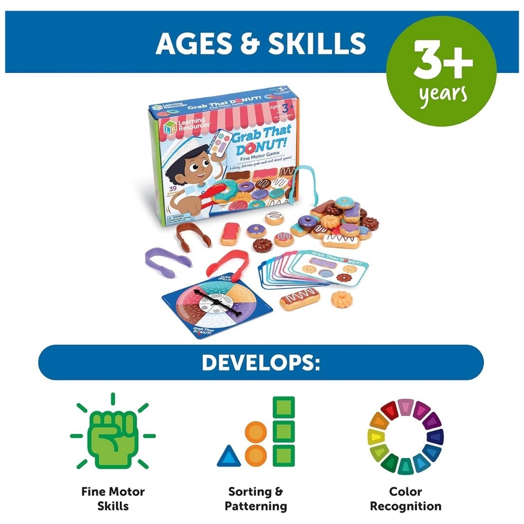 Set Didactico Motricidad Fina Pinzas Donas Learning Resources3