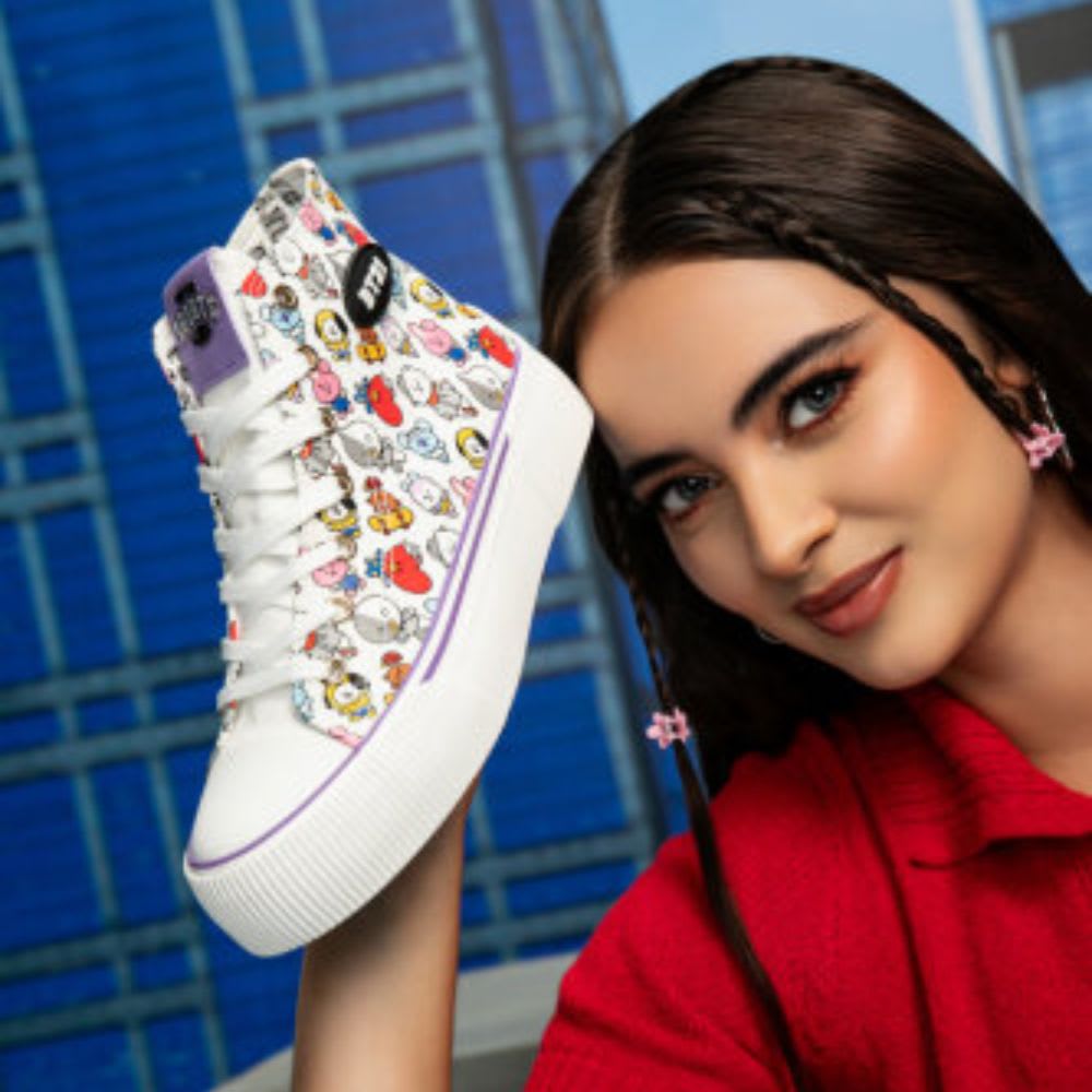 Zapatillas Urbanas Botin Mujer BT21 BTS Kpop Kawai Blanco7