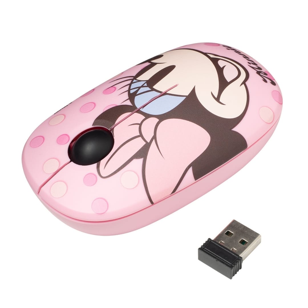 Mouse Inalambrico + Pad Desk Minnie Mouse Disney Neopreno Antideslizante 80x40 CM Rosado3
