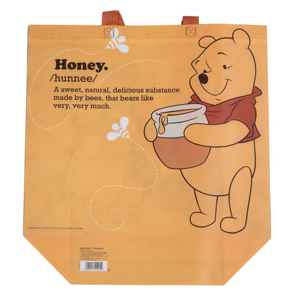 Bolsa Reutilizable Winnie Pooh Amarilla 39 x 44 x 18 cm2