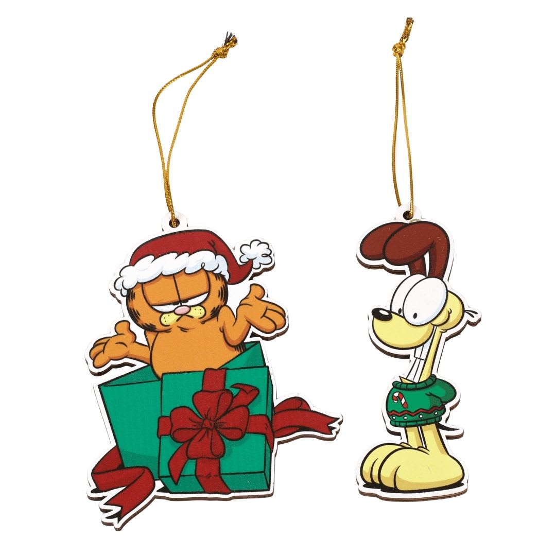 Pack de Adornos para Árbol de Navidad Garfield con 3 Unidades + 2 Unidades de 12 cm3
