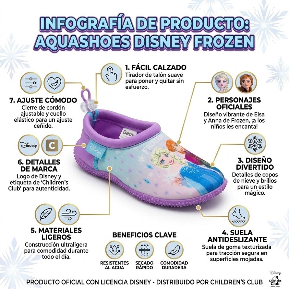 Aquashoes Zapatos Casual Niña Frozen Lila2