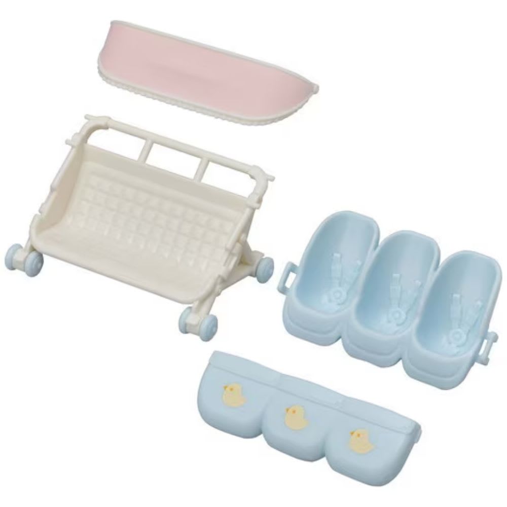 Juguete Sylvanian Ternurines Carrito de Trillizos3