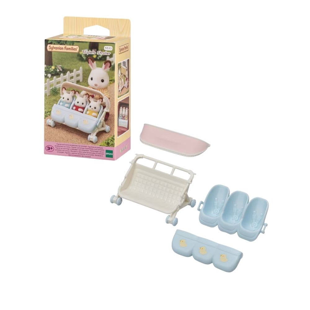 Juguete Sylvanian Ternurines Carrito de Trillizos2