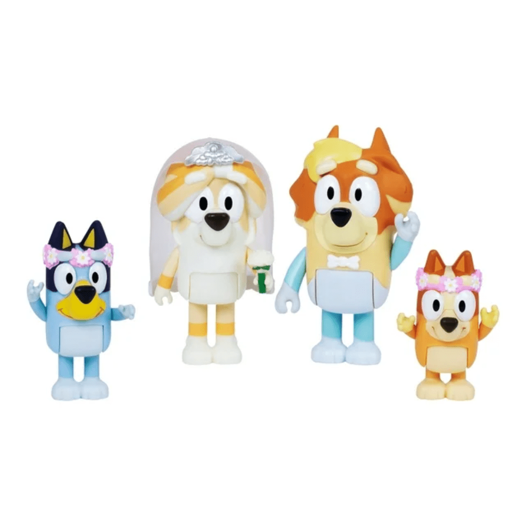 Pack Bluey Matrimonio Tío Rad, Frisky, Bluey y Bingo3