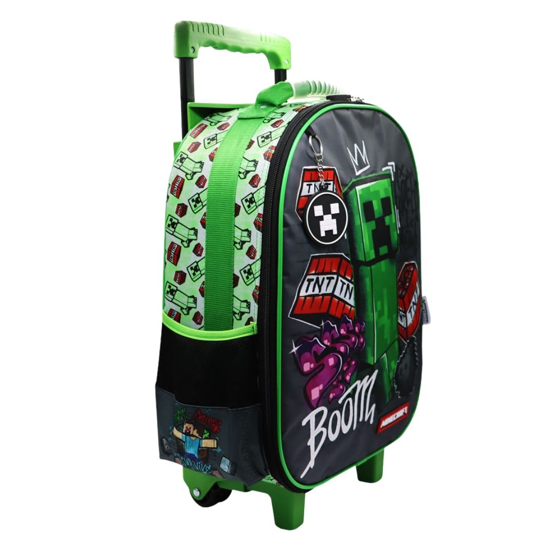 Pack Escolar Maleta Minecraft Creeper Oficio2