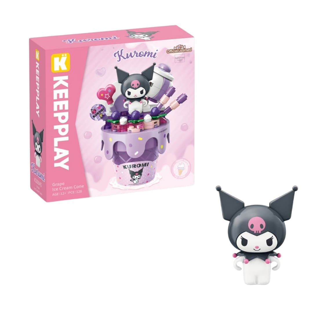 Keeppley Sanrio Kuromi - Set Armable Cono Crujiente Sabor Uva 0