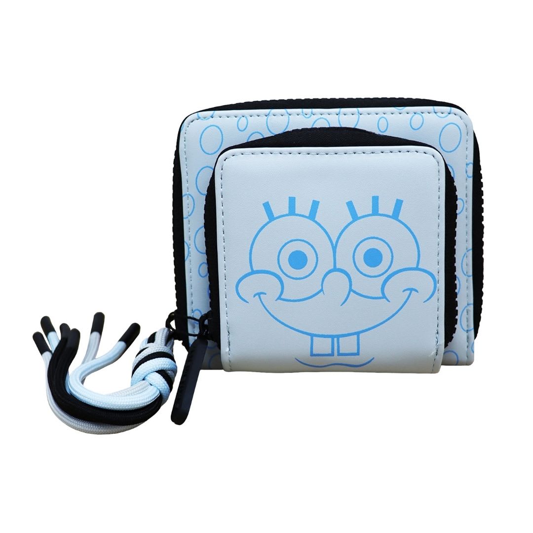 Billetera Bob Esponja con Cierre y Asa Celeste 0