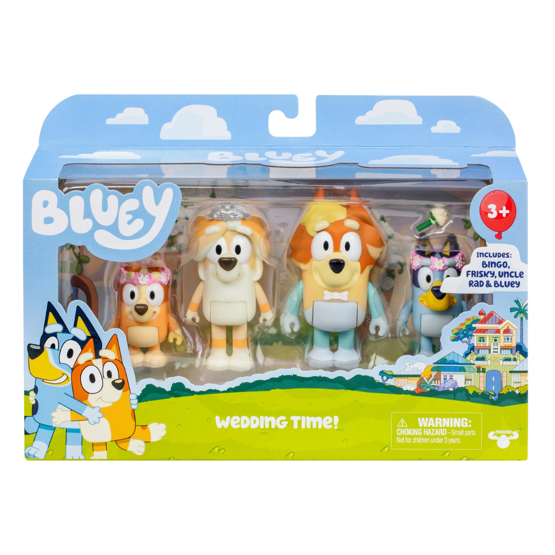 Pack Bluey Matrimonio Tío Rad, Frisky, Bluey y Bingo4