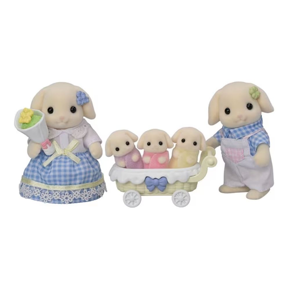 Juguete Sylvanian Ternurines Familia Conejo Flor3