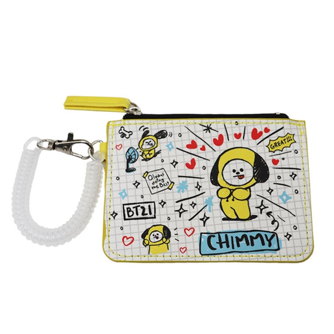 Tarjetero BT21 Chimmy Line Friends Diseño KPop Kawaii 12x8.5 cm 0