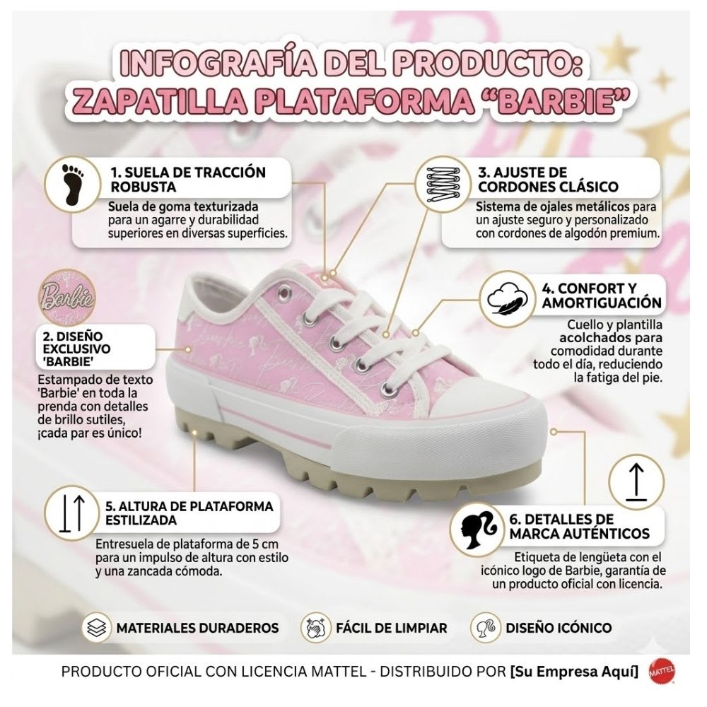 Zapatillas Urbanas Mujer Barbie Rosa2