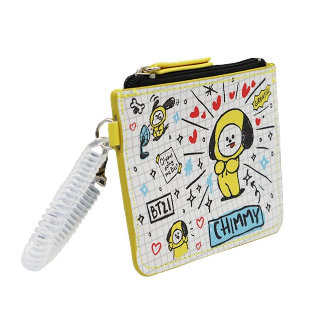 Tarjetero BT21 Chimmy Line Friends Diseño KPop Kawaii 12x8.5 cm2