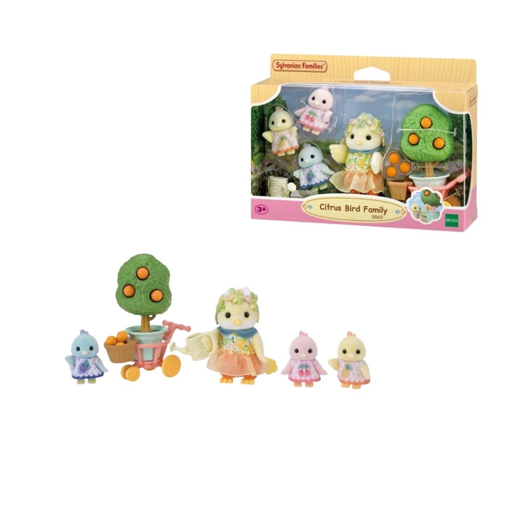 Juguete Sylvanian Ternurines Familia Pajaro Citrico2