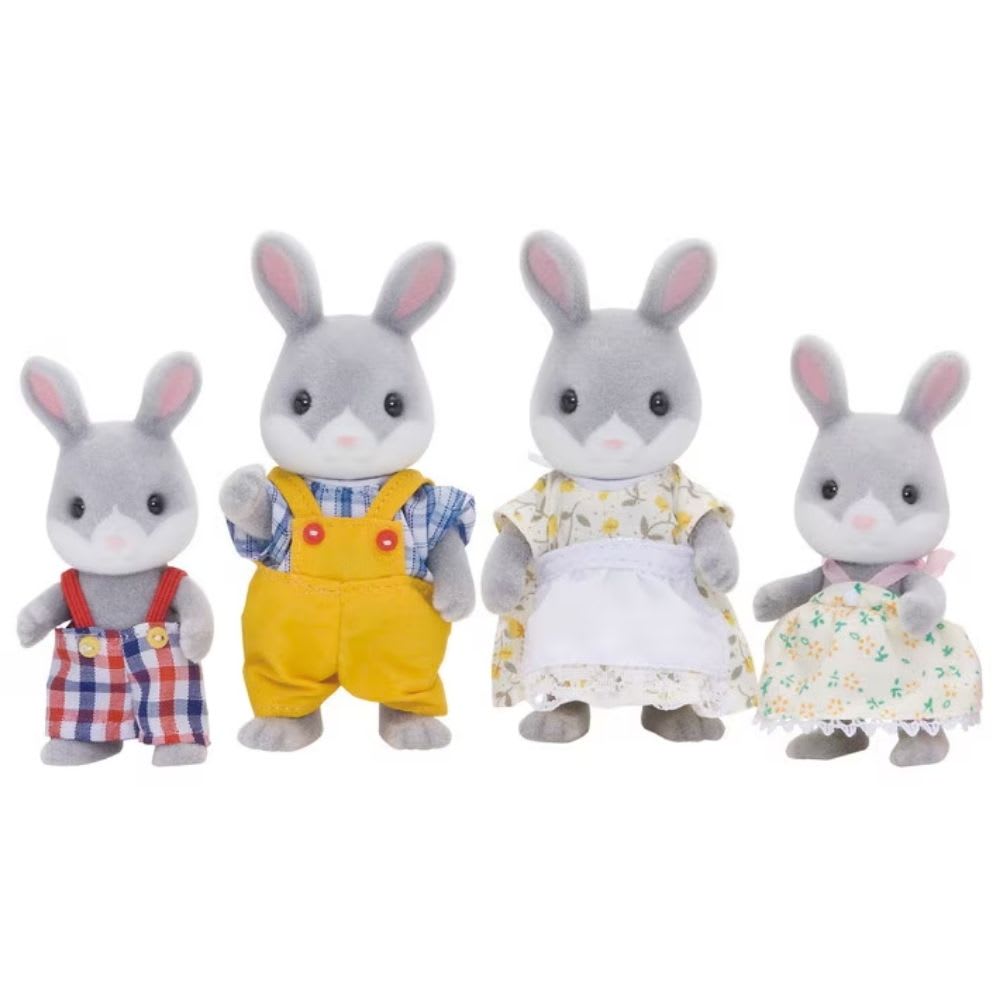 Juguete Sylvanian Ternurines Familia Conejo Colita de Algodon Set Celebracion3