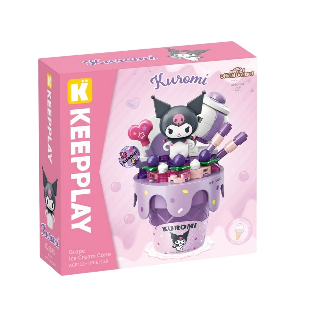 Keeppley Sanrio Kuromi - Set Armable Cono Crujiente Sabor Uva3