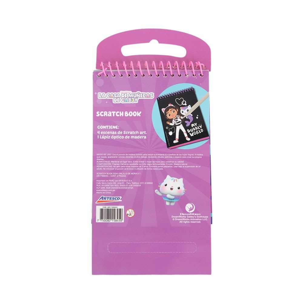 Scratch Book Cuaderno Artesco Gabby Dollhouse3