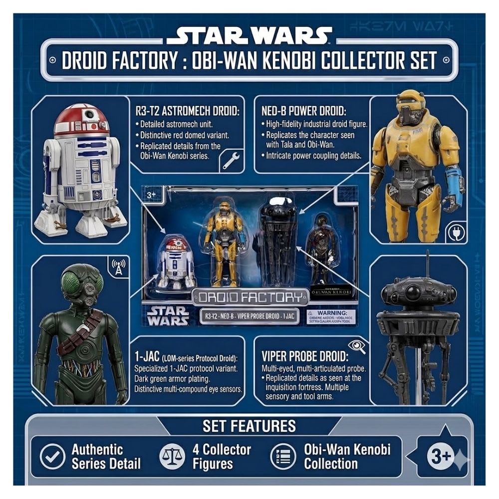 Set Coleccionable de Droides Disney Store Obi Wan Kenobi Star Wars2