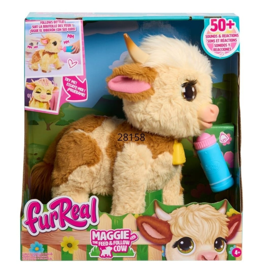 Peluche Interactivo Juguete Furreal Maggy Vaquita con sonidos y movimiento 33 cm9