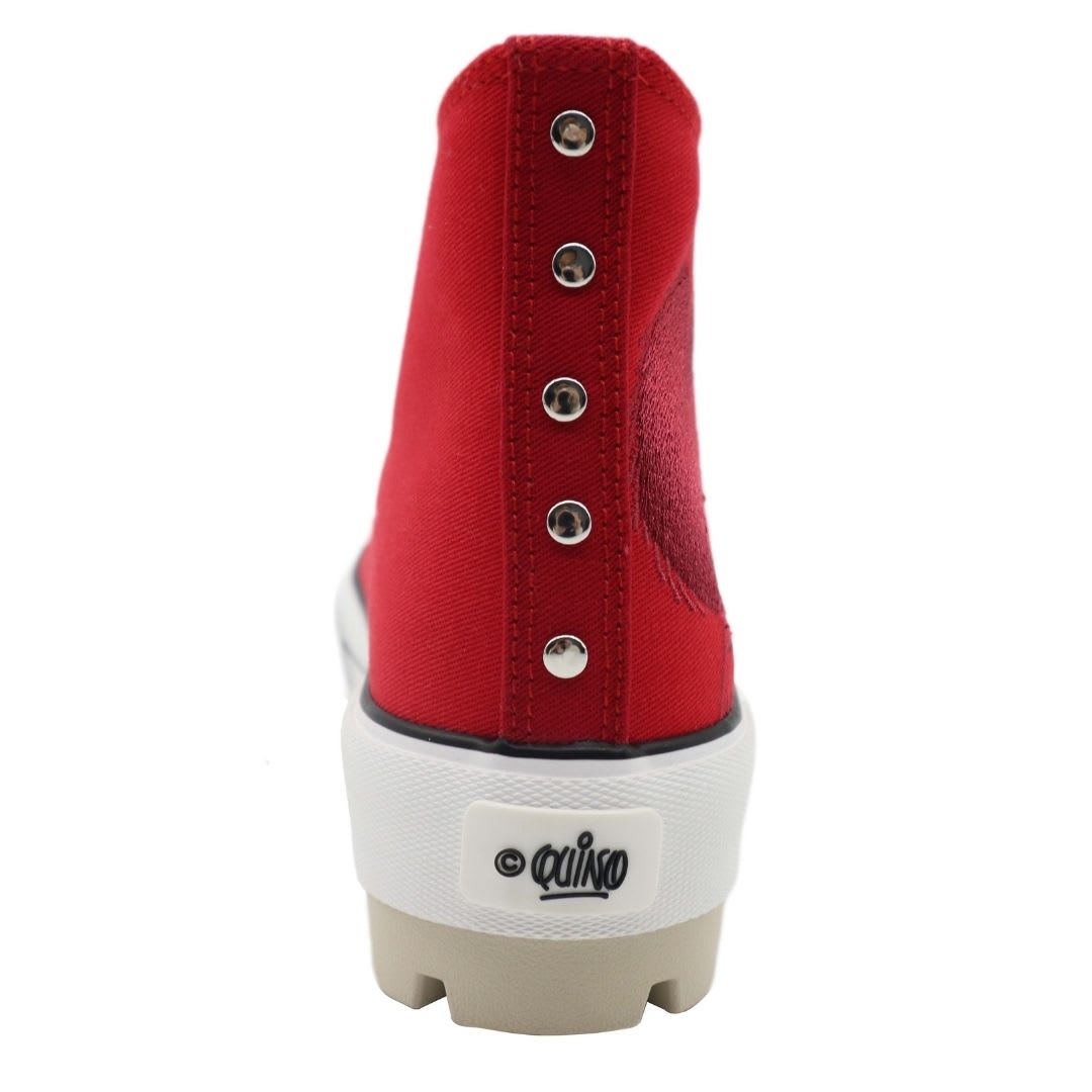 Zapatillas Botin Mujer Mafalda Rojo5