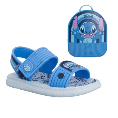 Mochila y Sandalias Deluxe Stitch Celeste Unisex 0