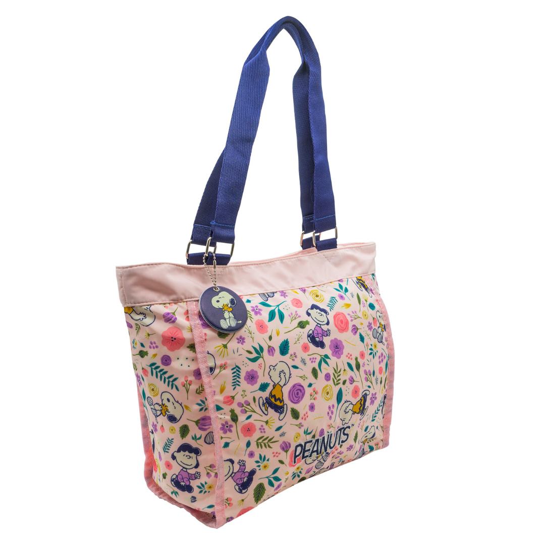 Bolso Cartera Snoopy Flores Rosado2