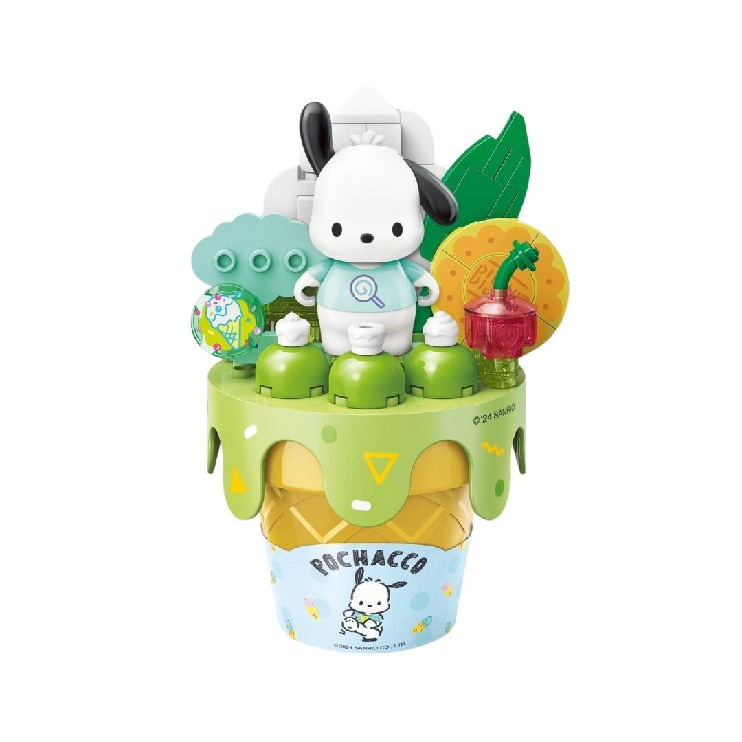 Keeppley Sanrio Pochacco - Set Armable Cono Crujiente Sabor Matcha Verde2