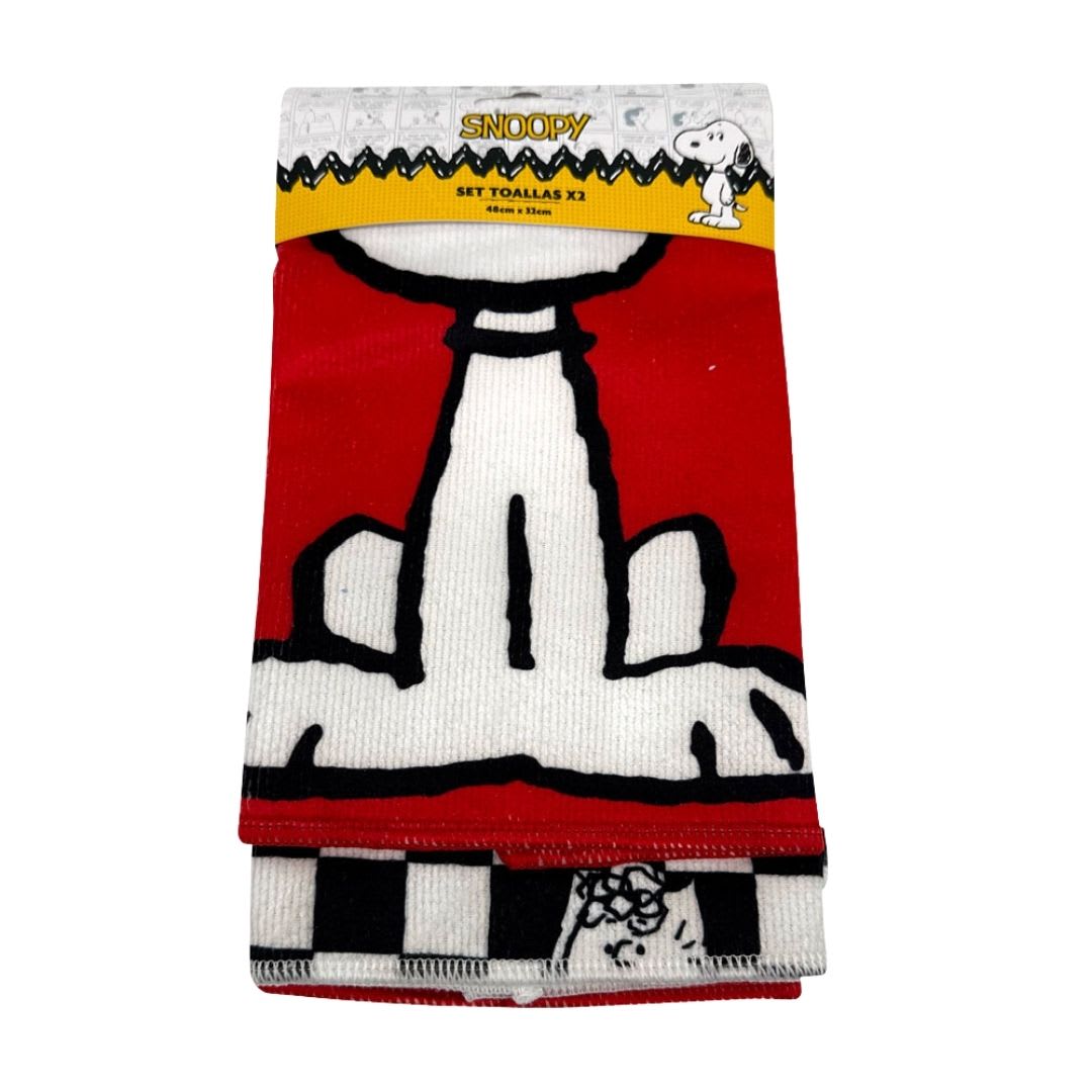 Set de Toallas Escolar x2 Snoopy 28x36cm3