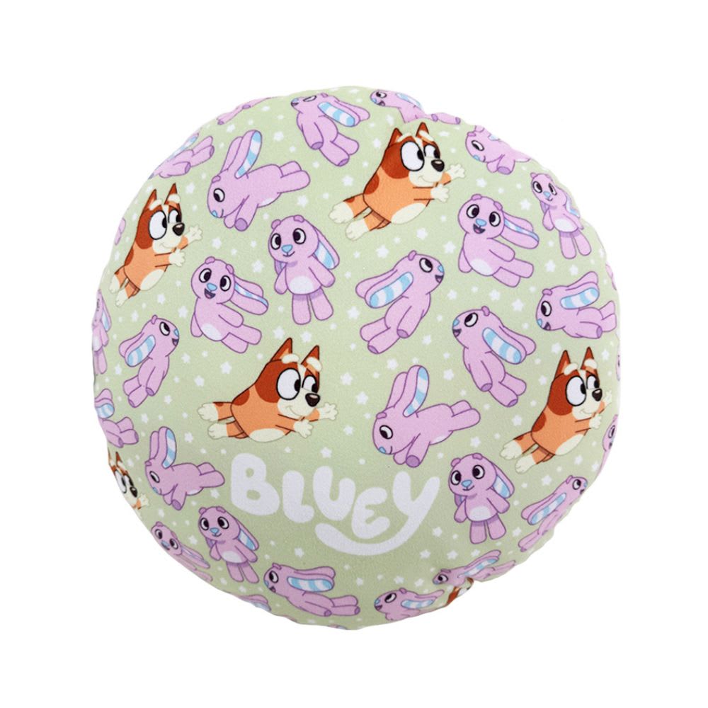 Cojin Almohada Bluey Bingo Durmiendo Redondo 33x33 cm3