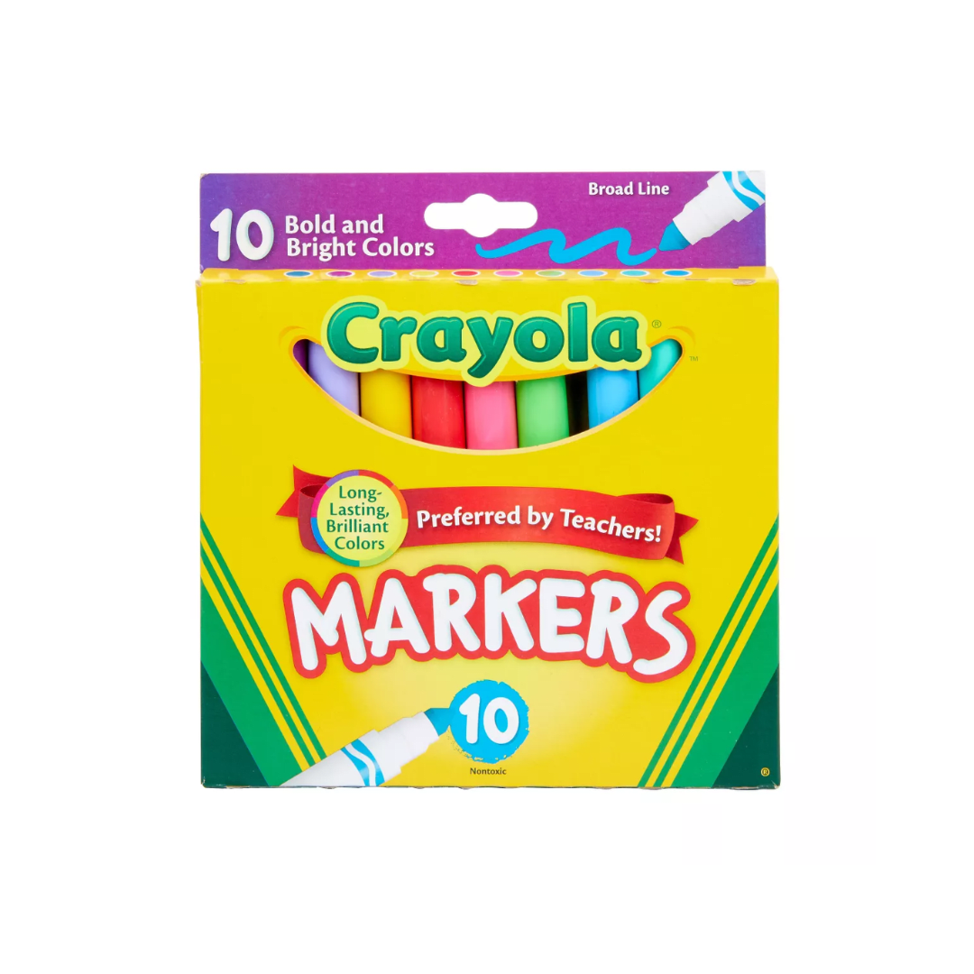 Caja de Plumones Gruesos Crayola 10 Colores Brillantes4