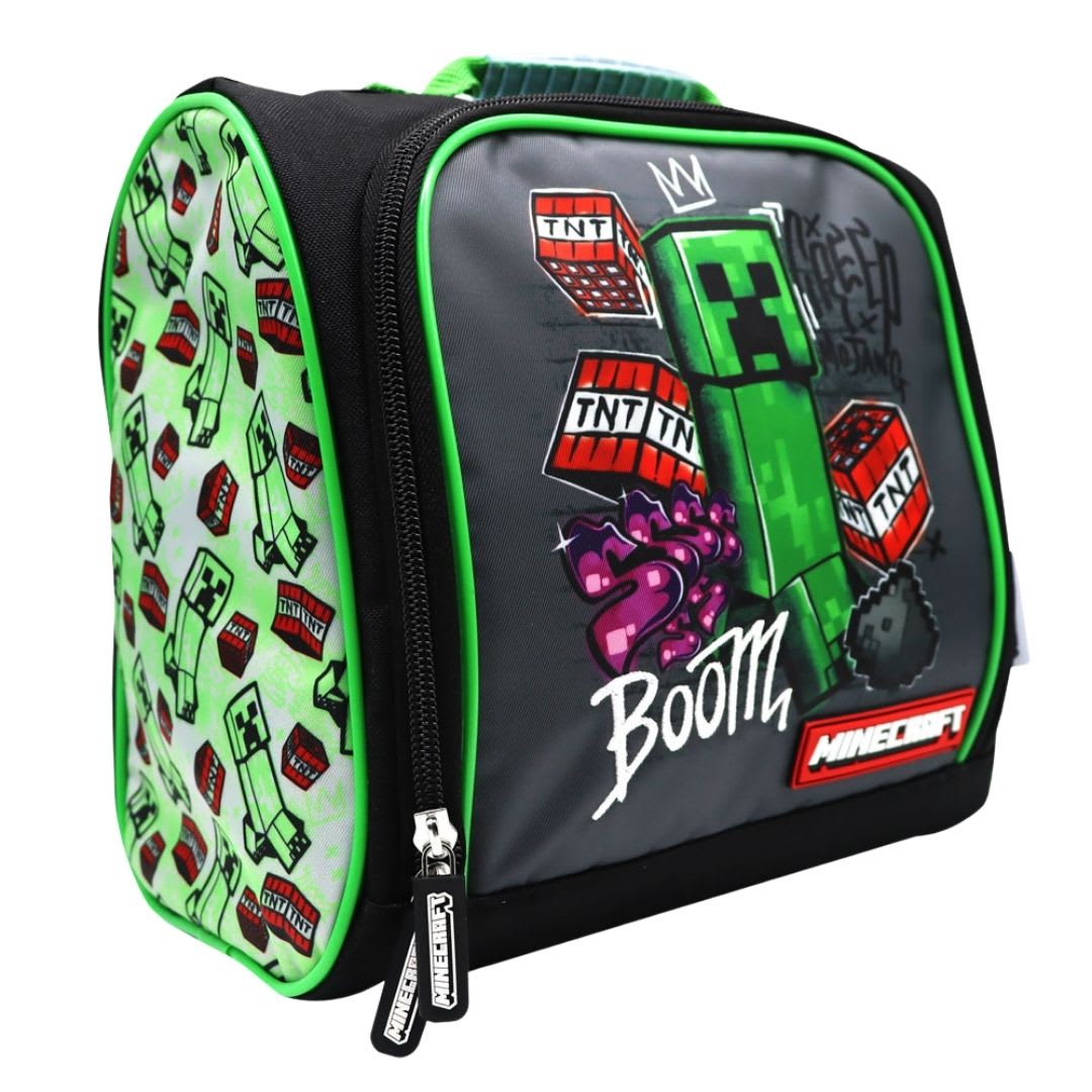 Pack Escolar Mochila Minecraft Creeper Oficio4