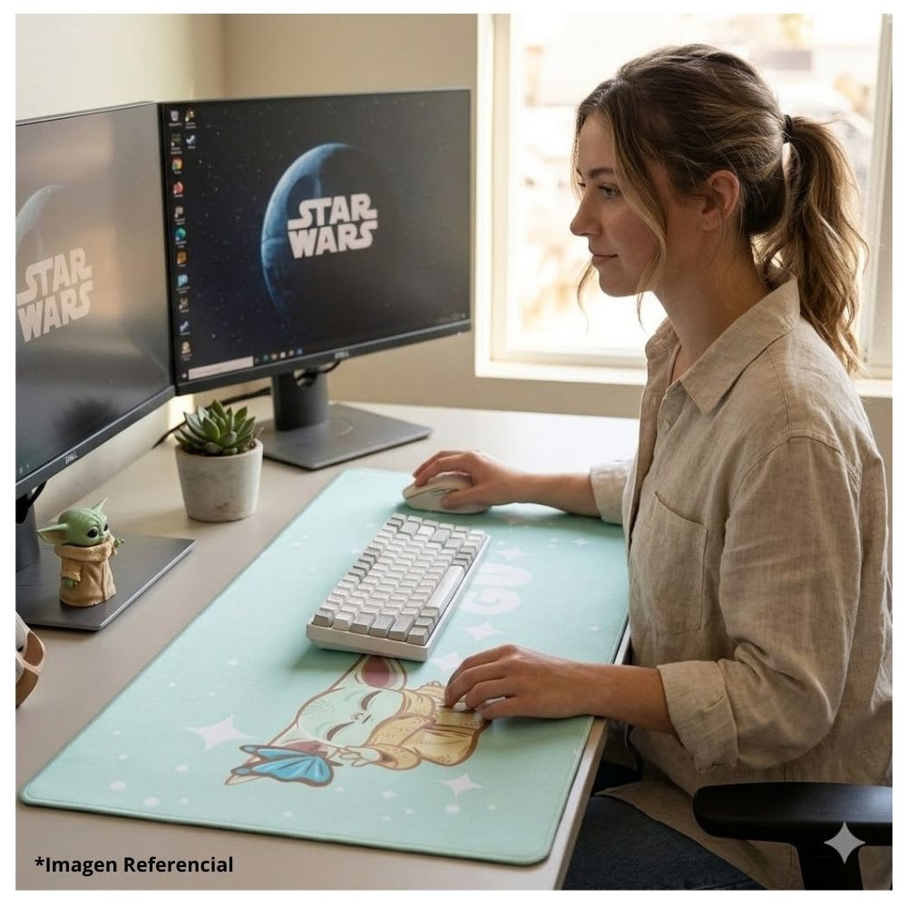Mouse Pad Desk Star Wars Baby Yoda Neopreno Antideslizante 80x40 CM6