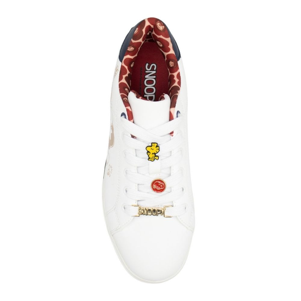 Zapatillas Mujer Casual Snoopy Blanco Azul4