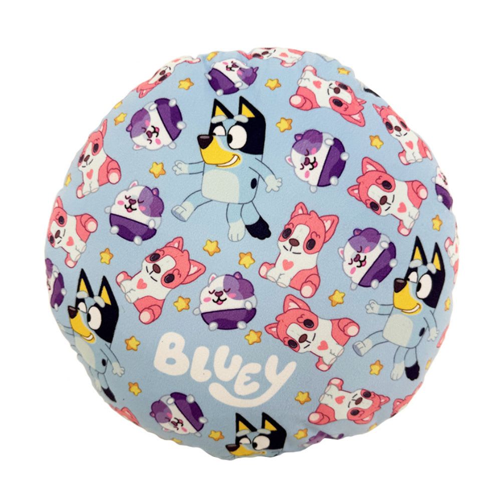 Cojin Almohada Bluey Durmiendo Redondo 33x33 cm3