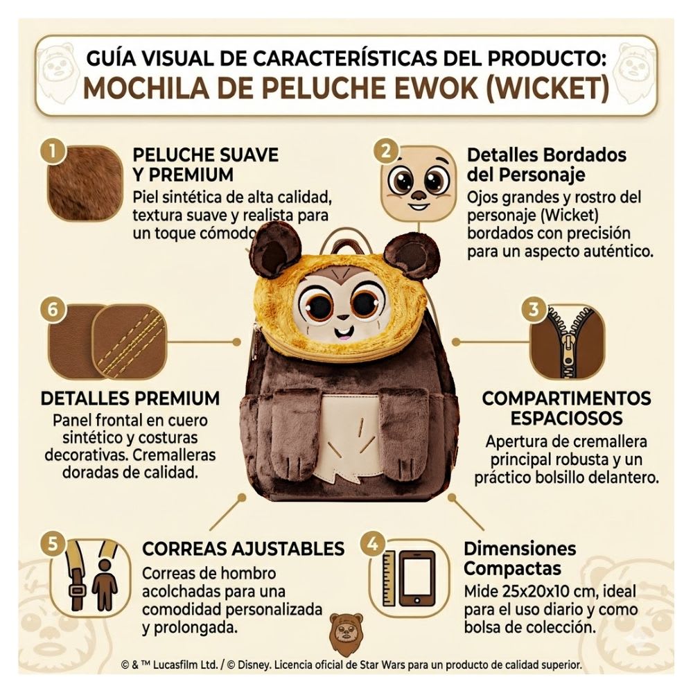 Mini Mochila Loungefly Star Wars Wicket2