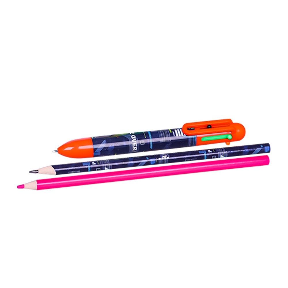 Cartuchera Artesco Game Over + Kit Escolar Completo (40+ piezas)3