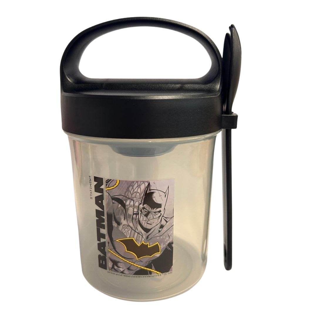 Taper con Cuchara Escolar Batman 560 ML 0