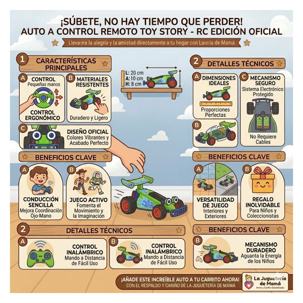 Auto Control Remoto Toy Story Disney Store7