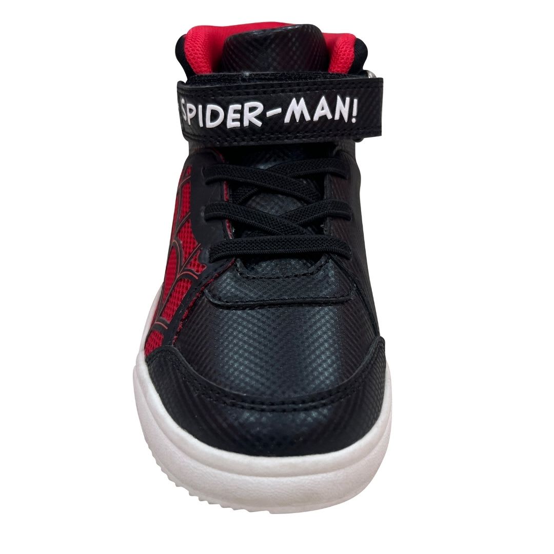Zapatillas Niño Spiderman Botin Negro con Luces2