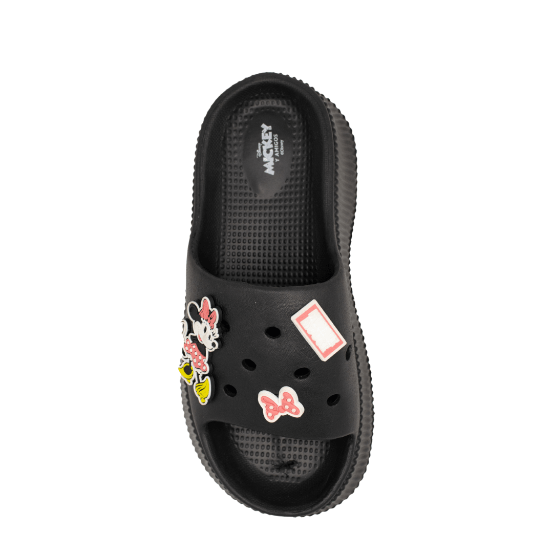 Sandalias Mujer Casual Minnie Mouse Negro2