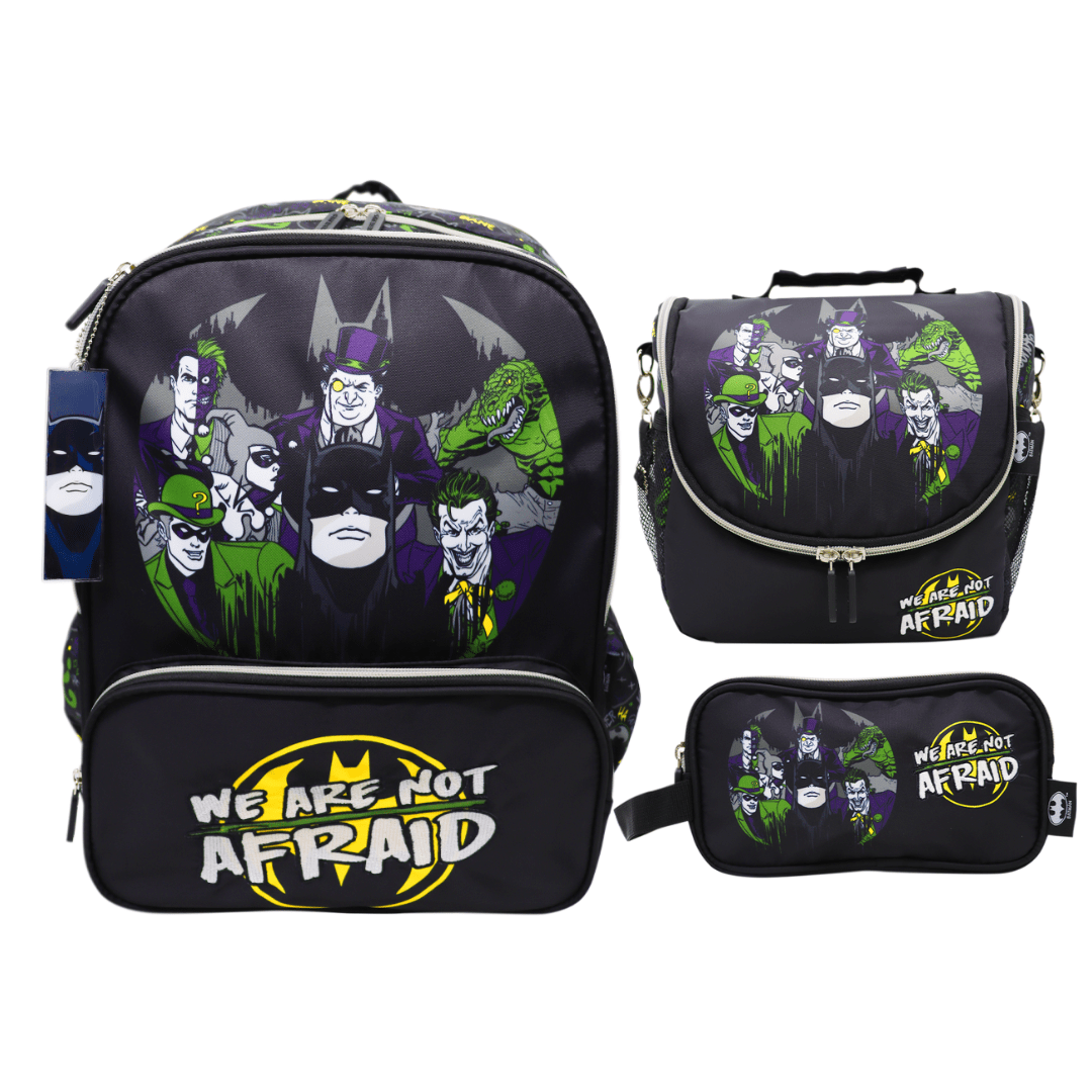 Pack Escolar Mochila Oficio Premium Villanos DC Comics Juvenil 0