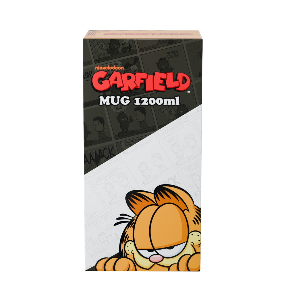 Mug termo Garfield con asa Kawaii Chibi 1200 ml rosado5