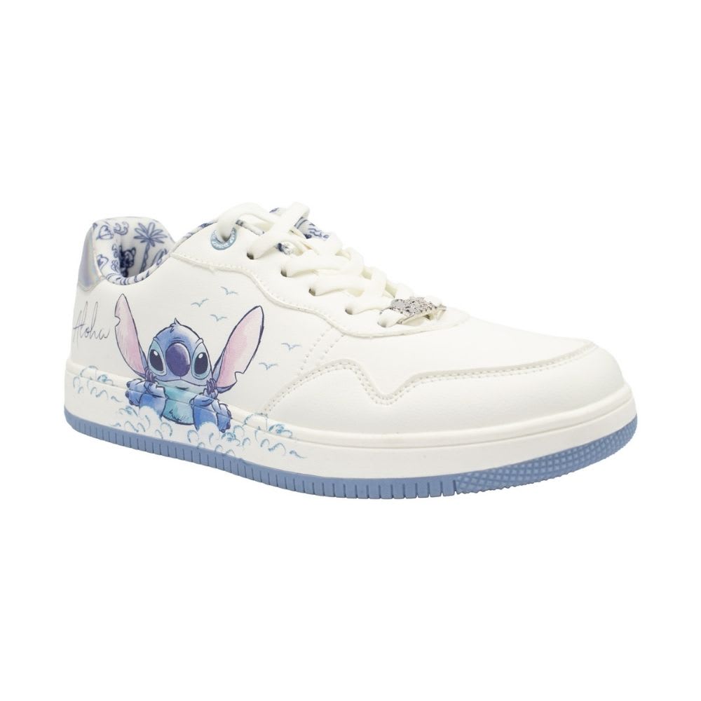 Zapatillas Mujer Casual Stitch Blanco Azul2