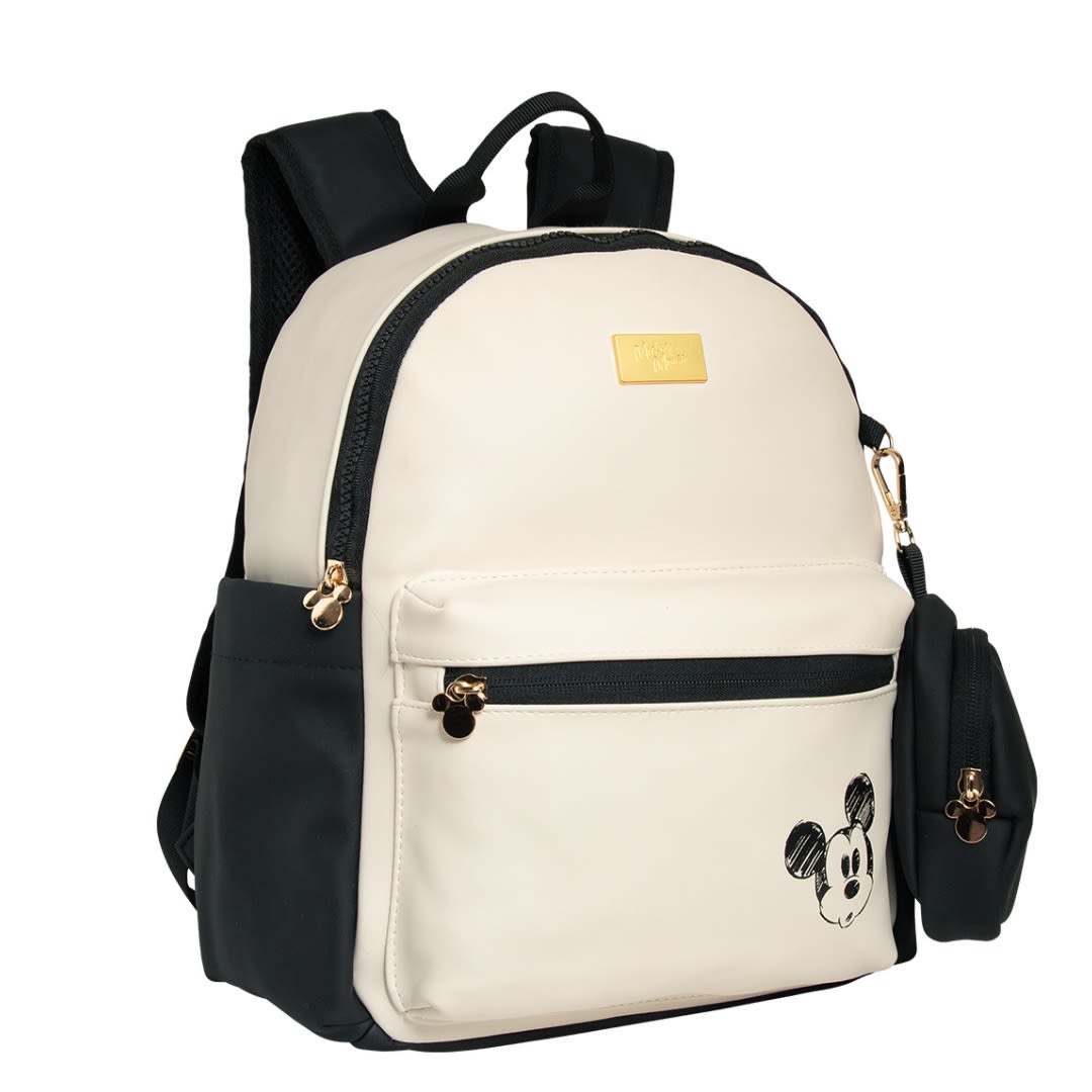 Mini Mochila Mujer Mickey Mouse Black & Cream Limited Edition Disney Con Monedero2