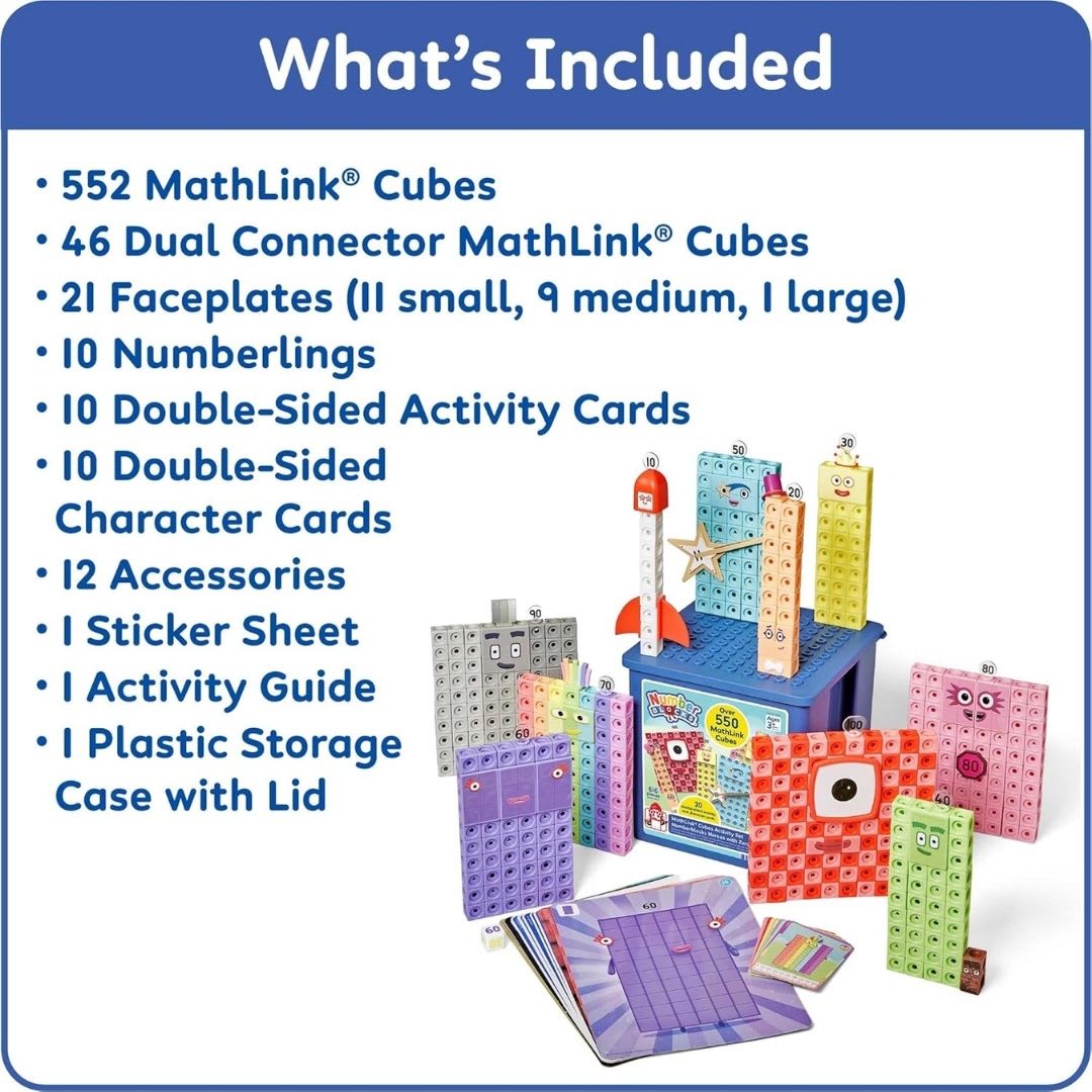 Set Didactico Number Blocks 10 - 100 Heroes con Zeros2