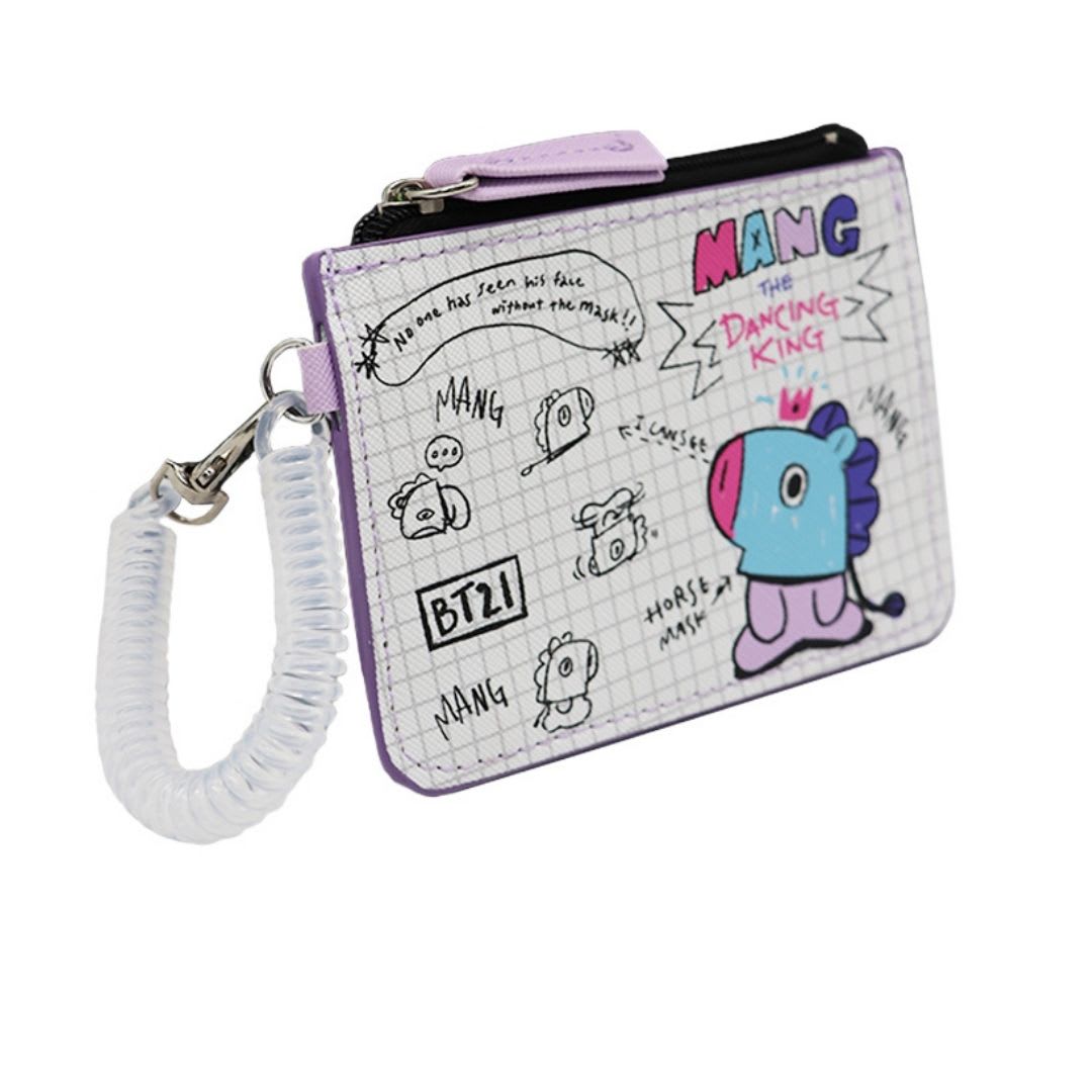 Tarjetero BT21 Mang Line Friends Diseño KPop Kawaii 12x8.5 cm2