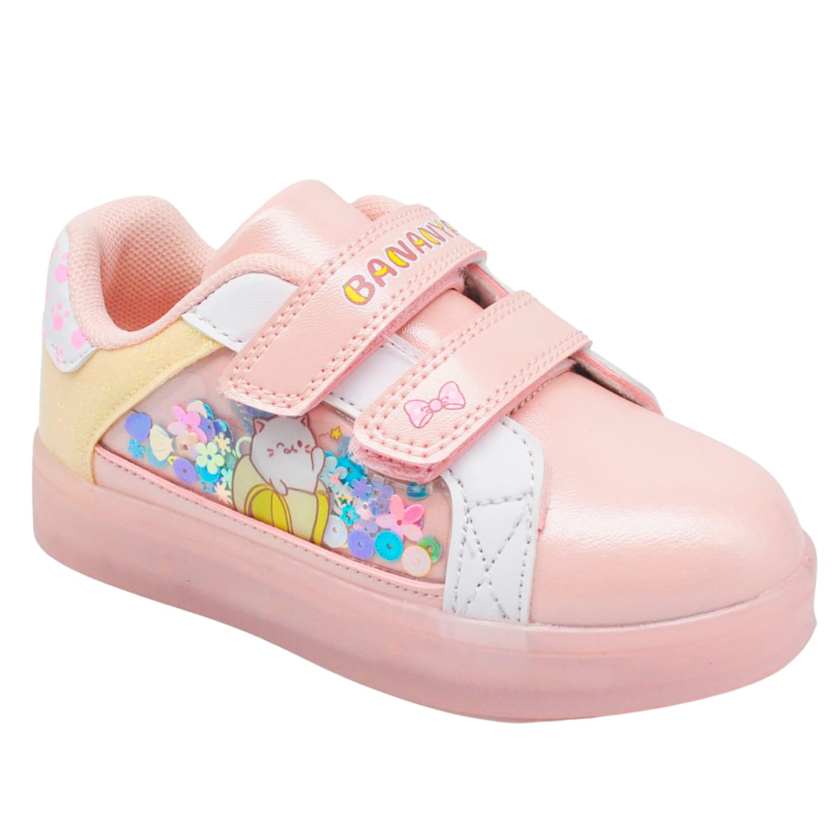 Zapatillas Niña Casual Bananya Gatitos Rosado2