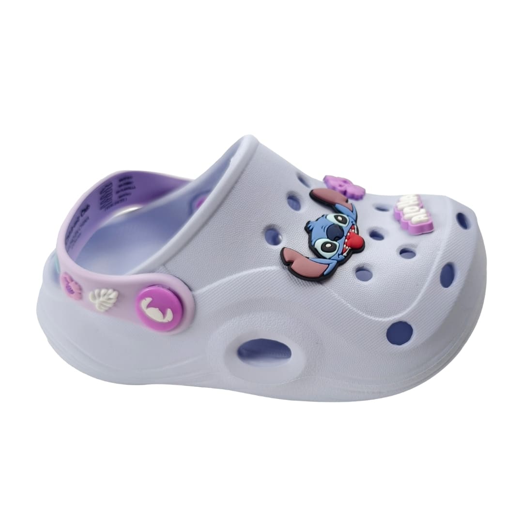 Sandalias Niña Clog Casual Stitch Celeste 0